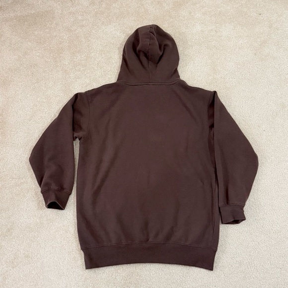 Chocolate Brown Oversized Hoodie Dress - Picture 6 of 6